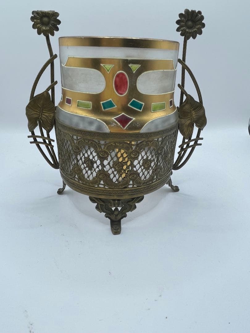 ヴィンテージ ガラスと金属の工芸品