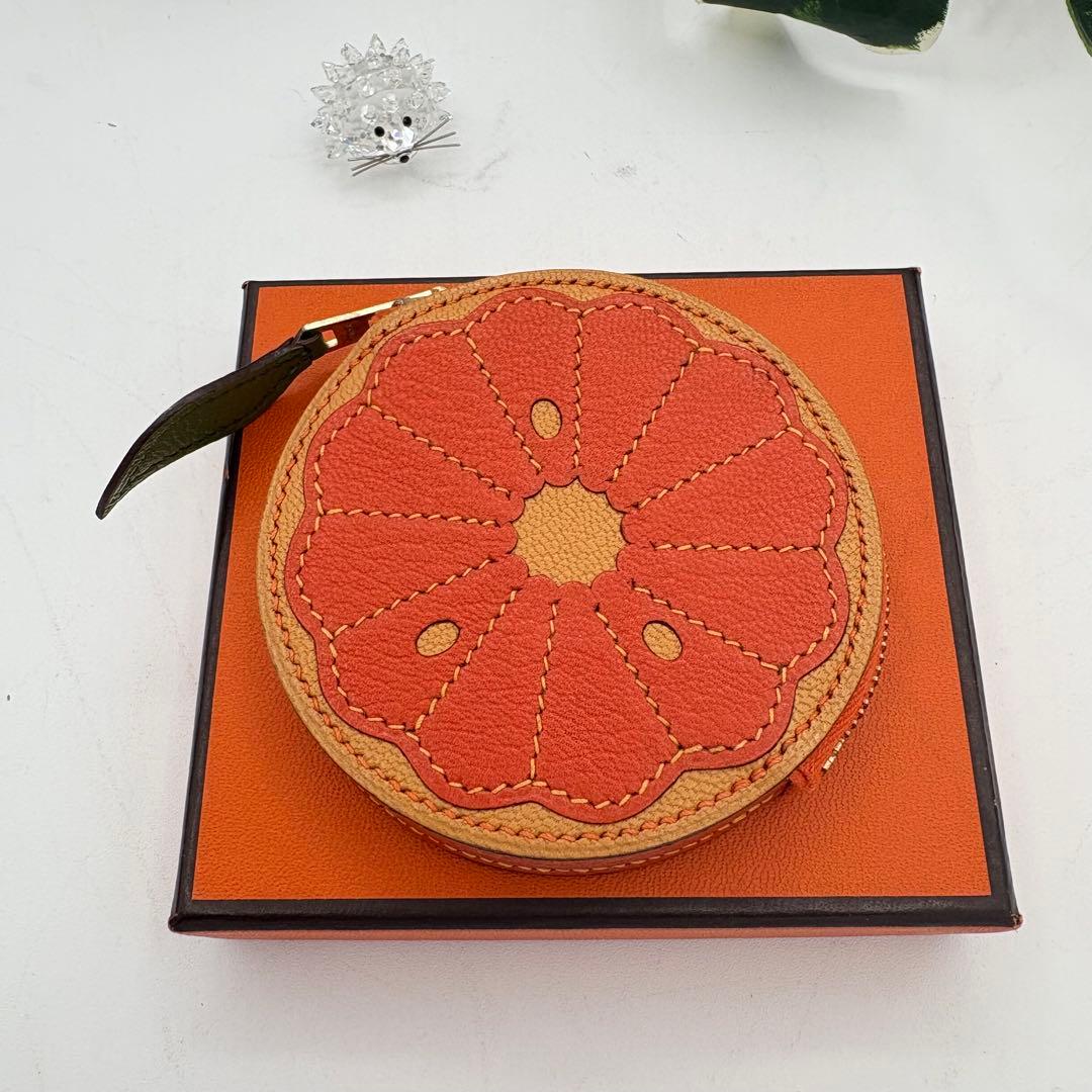 【guu様】エルメス　フルーツ ケース　オレンジ　G