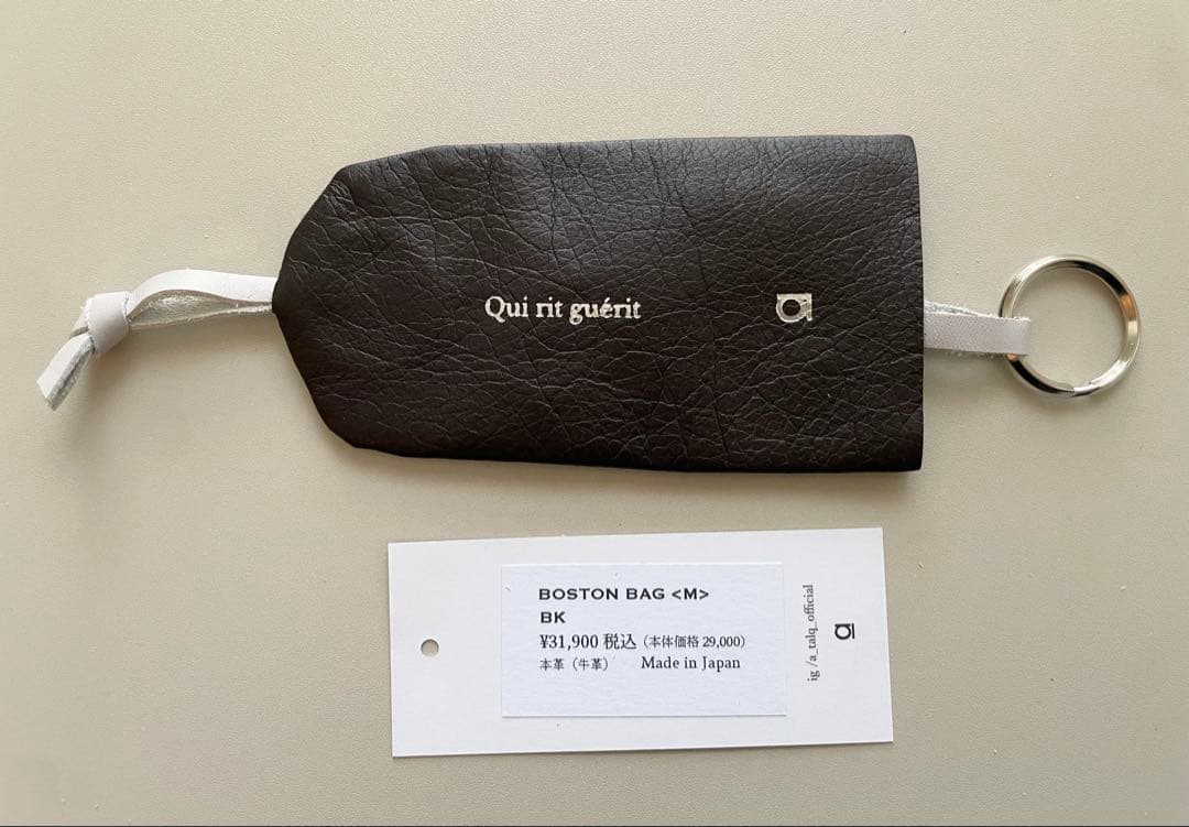 a （アー）スクエアボストンバッグMブラック黒レザーショルダーバッグハンドバッグ