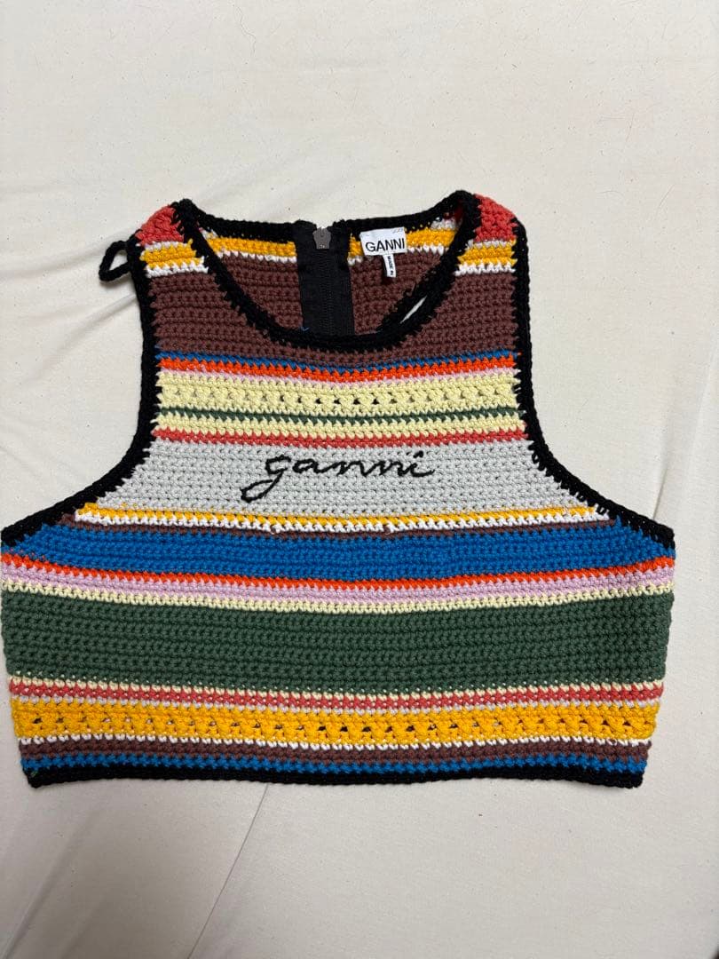GANNI マルチカラー ストライプ タンクトップ