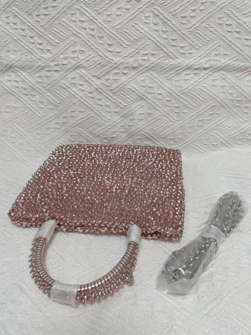 ワイヤーバッグ　パーティーバック　薄ピンク　即日匿名発送　ミニアトゥーラ