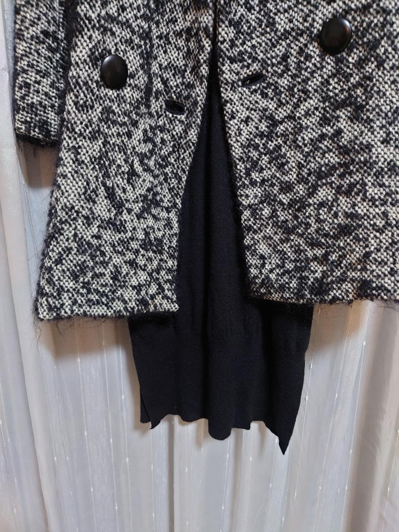 お値下げ☆美品☆SPORTMAX ☆イタリア製アルパカ混☆ツィードコート☆ ４２