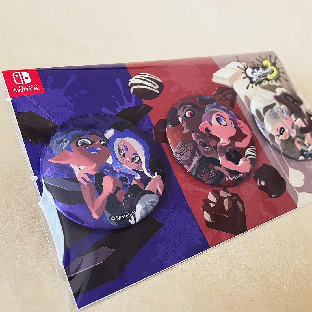 【新品・未開封】スプラトゥーン3 チョコレートフェス 缶バッジ3種 レア