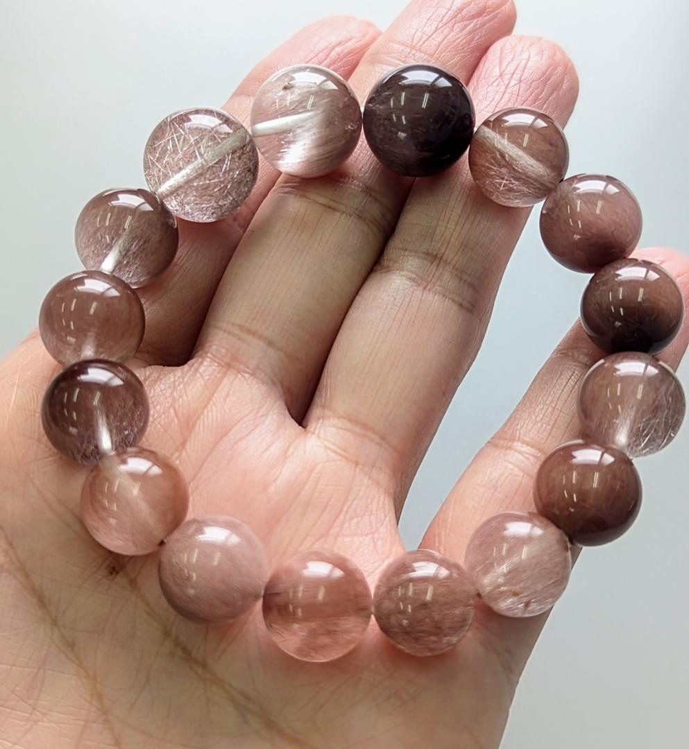 期間限定値下げ【極美・レア】サゲニティッククォーツ グラデーションブレスレット