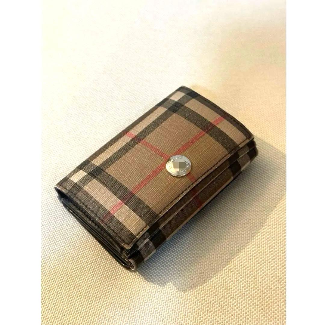み*ぱ様 美品　正規品　バーバリー　Burberry チェック　三つ折り財布　ミ