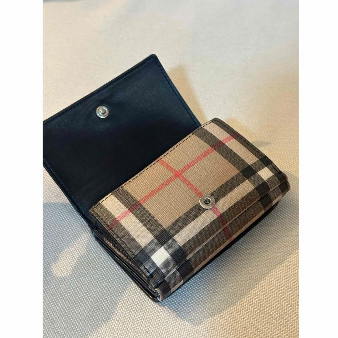 み*ぱ様 美品　正規品　バーバリー　Burberry チェック　三つ折り財布　ミ