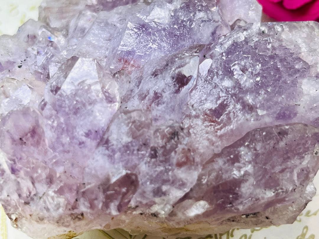 エッチドクォーツ　涅槃水晶　アメジスト　クラスター　原石　蝕像　紫水晶