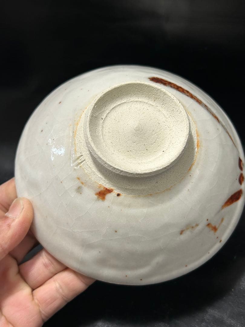 究極の古美術◾️蔵から美しい幻想的な夕陽の陰陽の富士山の抹茶茶碗が出てか来ました。