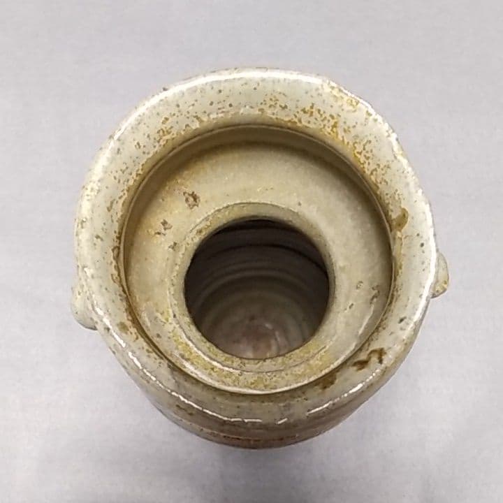 西岡良弘　氏作　朝鮮唐津耳付花生　唐津焼花入　茶道具　陶器　唐津焼