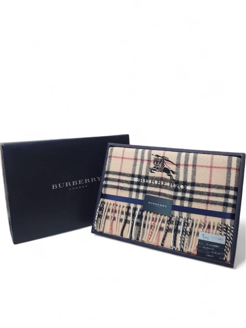 Burberrys バーバリー ウール膝掛け 箱付き 新品未使用