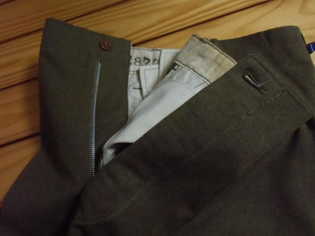 ★１９４０年代＊アメリカ軍＊８・８３　Ｍ３７ウールパンツ＊８７×７８（実物）