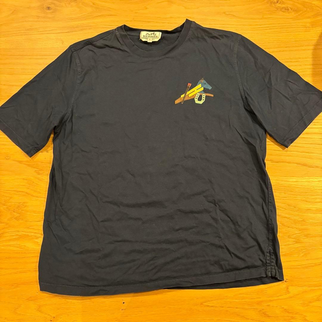 HERMES エルメス 22SS パズル・エスケトル レザーパッチＴシャツ