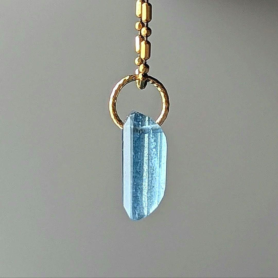 ♢なお♢K18 サンタマリア・アクアマリン 2.8ct ネックレスチャーム