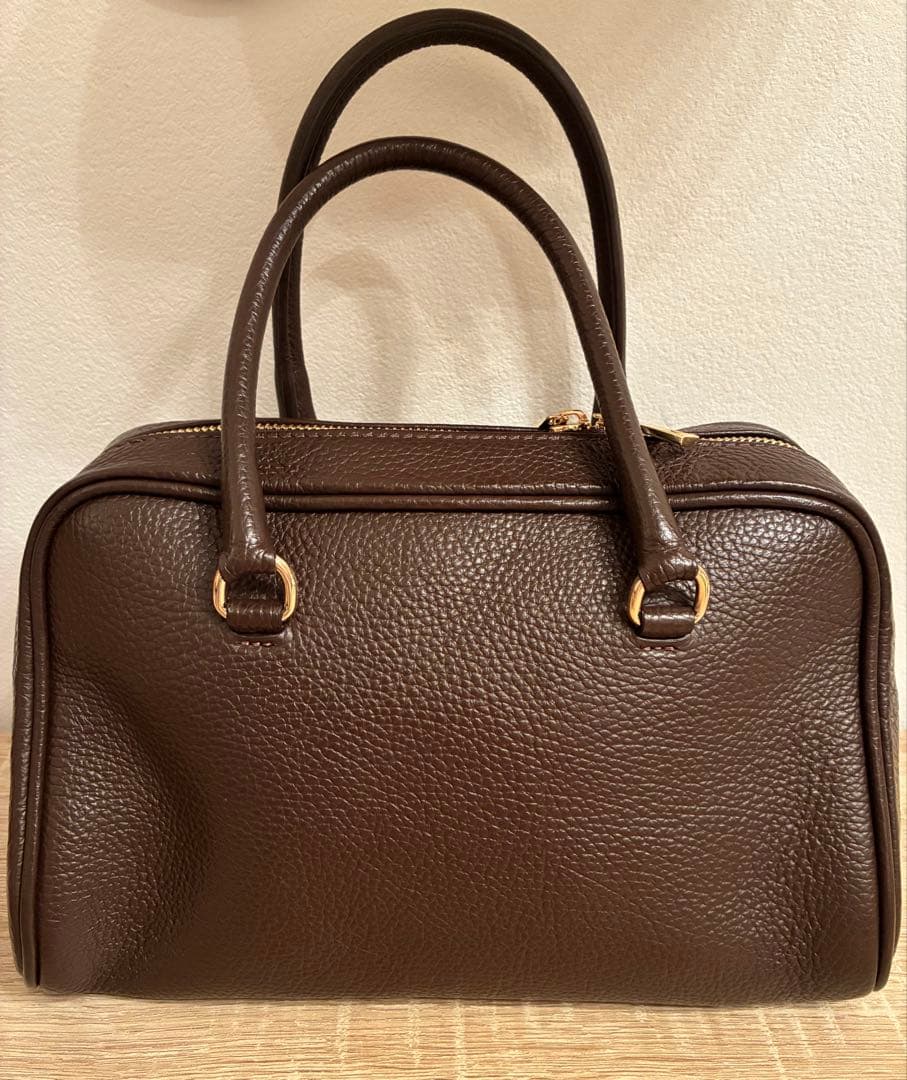 CHRISTIAN VILLA ダークブラウン ボストンバッグM