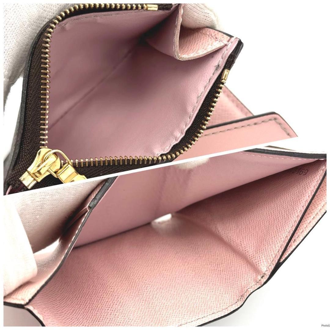 ルイヴィトン モノグラム ポルトフォイユ ゾエ 三つ折り財布 ローズバレリーヌ