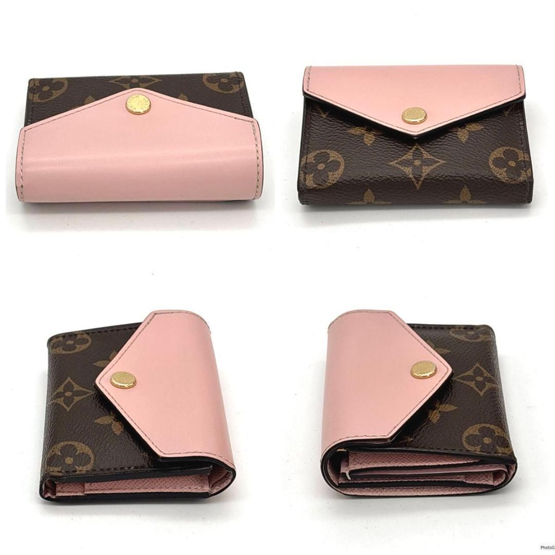 ルイヴィトン モノグラム ポルトフォイユ ゾエ 三つ折り財布 ローズバレリーヌ