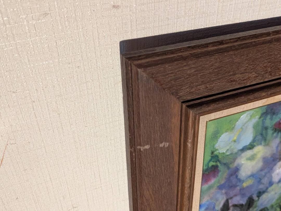 【真作】絵画　油彩SM　やさしき花々　印象派風　小品　美しい色彩アート　X164