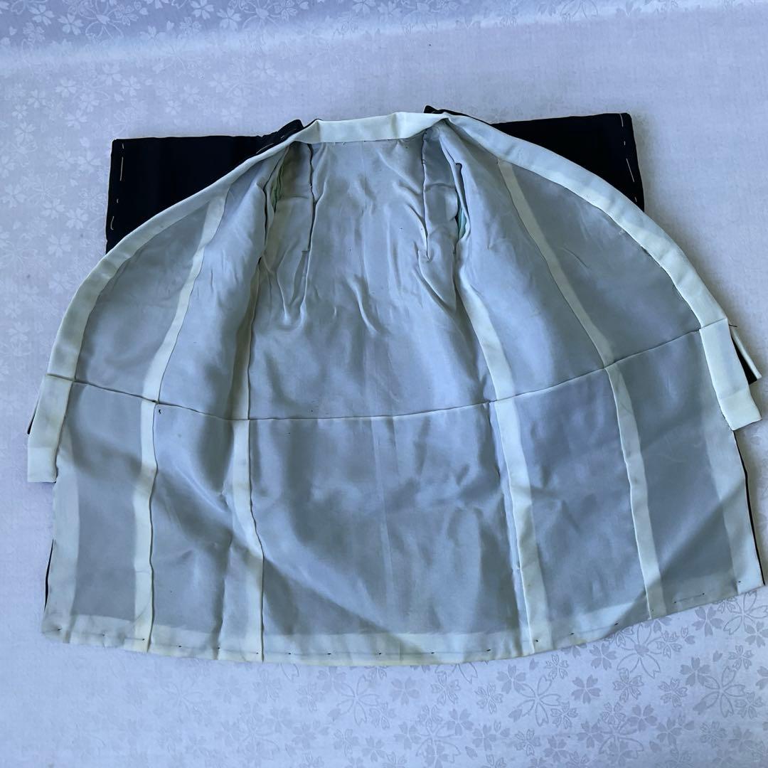 市松人形の着物（男の子）正絹　市松人形尺ニ用着物五つ紋　市松人形着物羽織セット