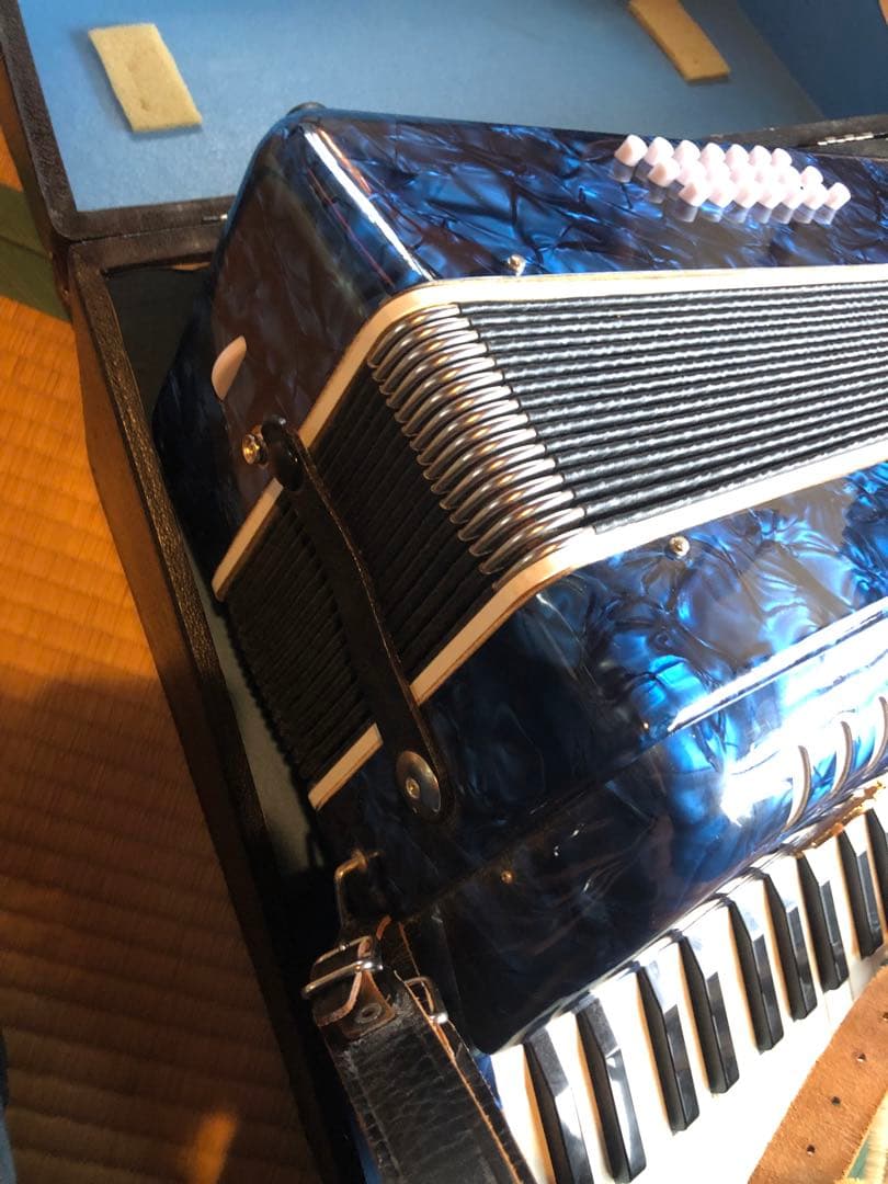 TOMBO アコーディオン 青 31鍵 ハードケース付