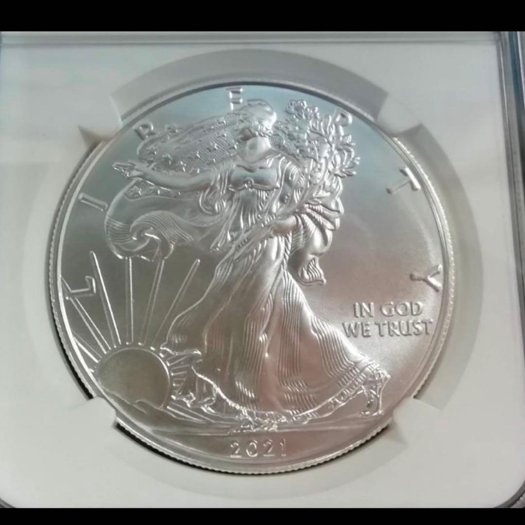 【最高鑑定】2021　トランプ 　シルバーイーグル 銀貨 NGC MS70