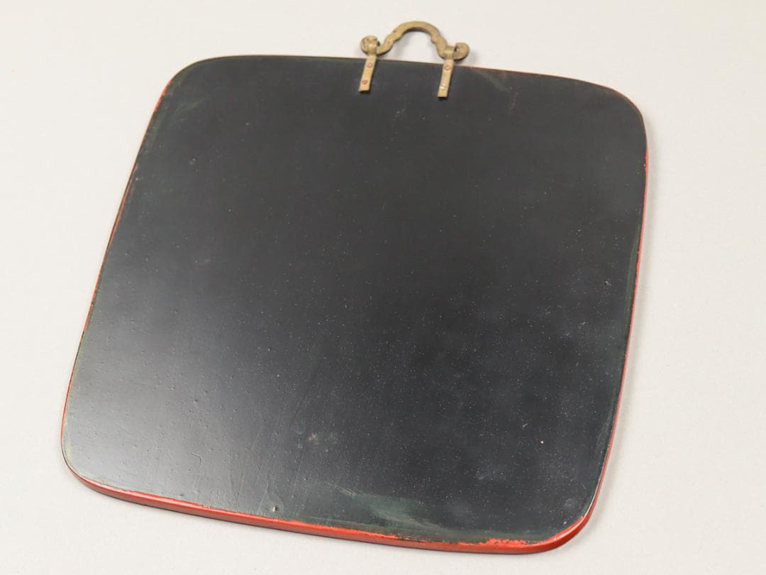 和合二仙 寒山拾得 漆器 壁掛け