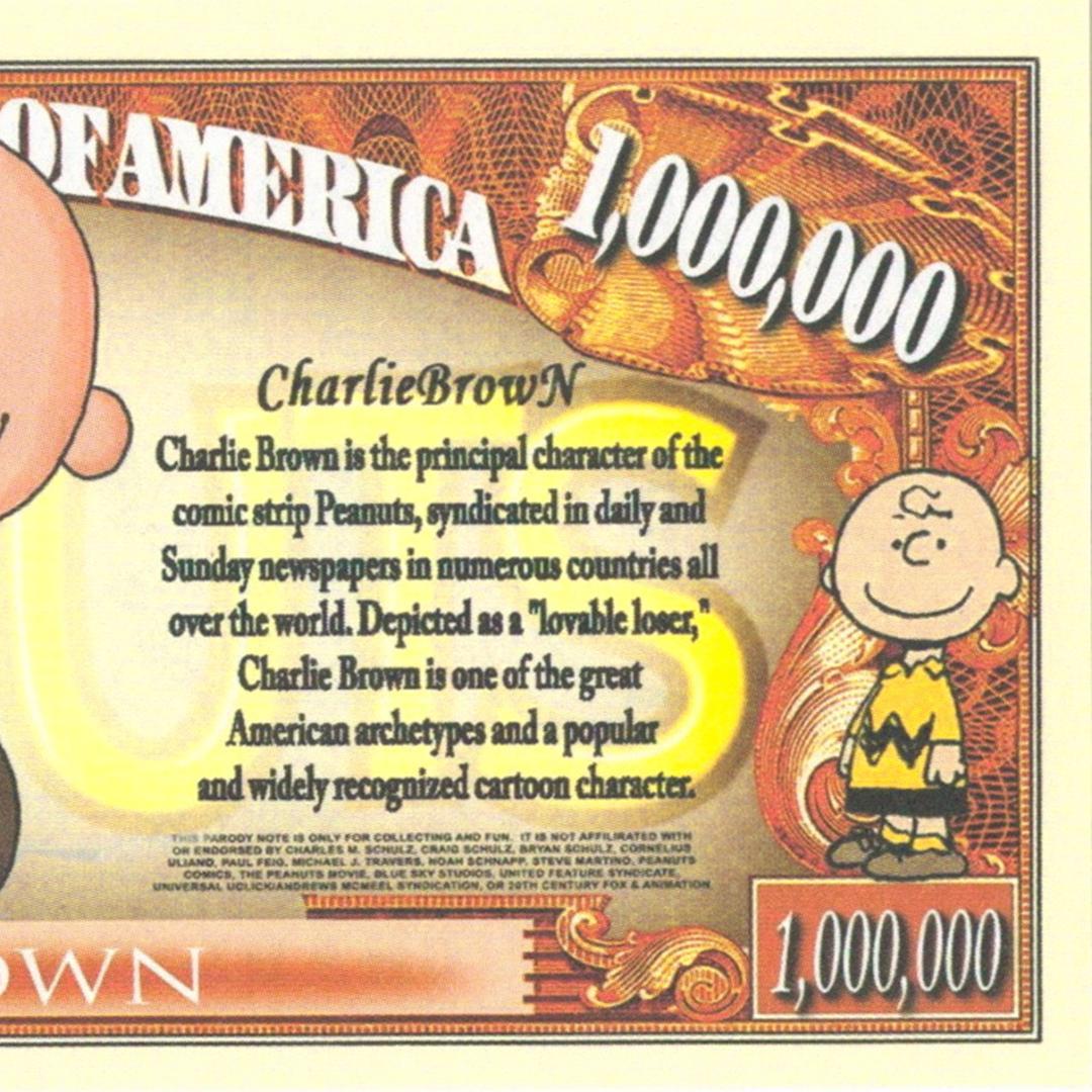 【スヌーピー】チャーリー・ブラウン　ノベルティ　ドル紙幣