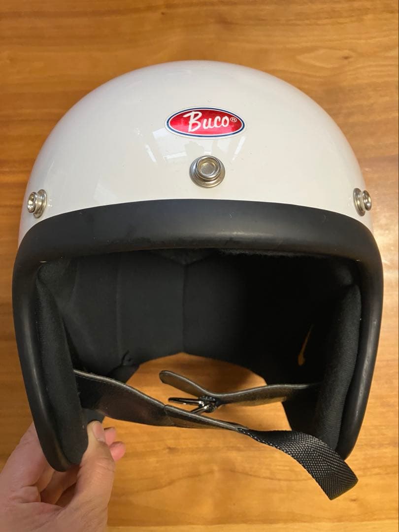 buco ジェットヘルメット ホワイト　白　目深　美品　sizeXL