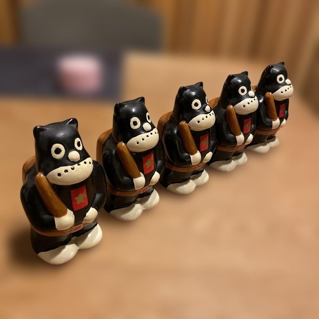 のらくろ　陶器　5体セット