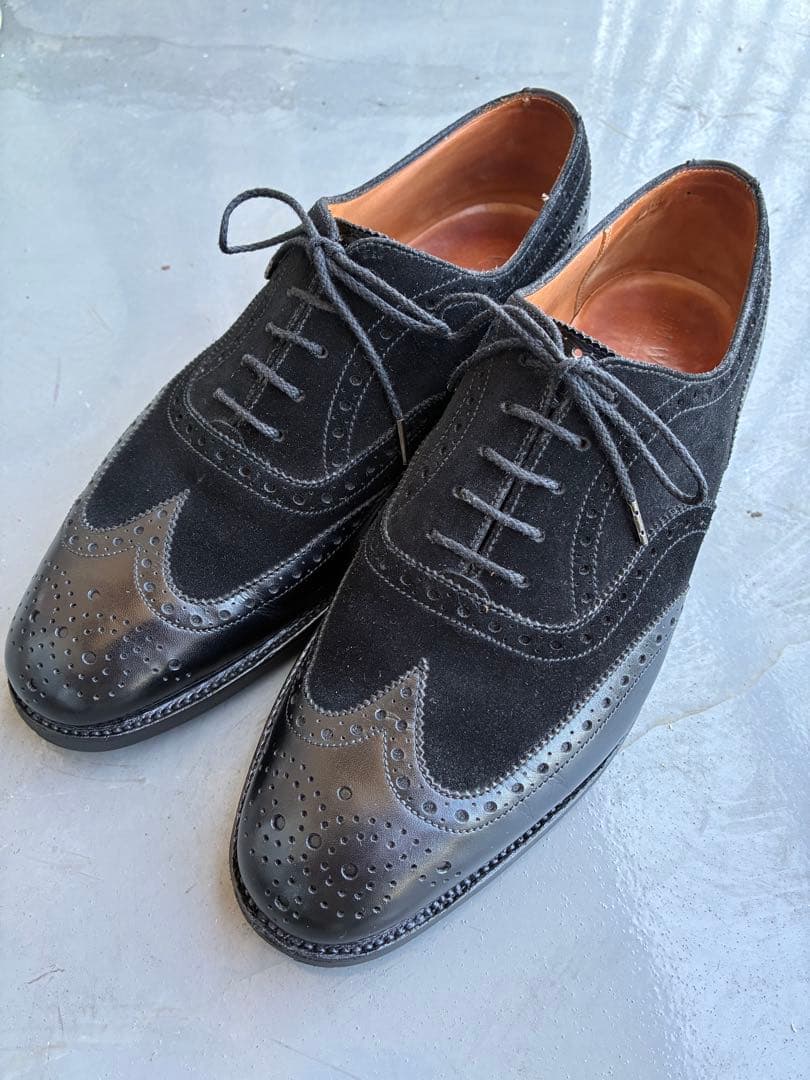 J.M.weston 375 UK7E フルブローグ コンビ