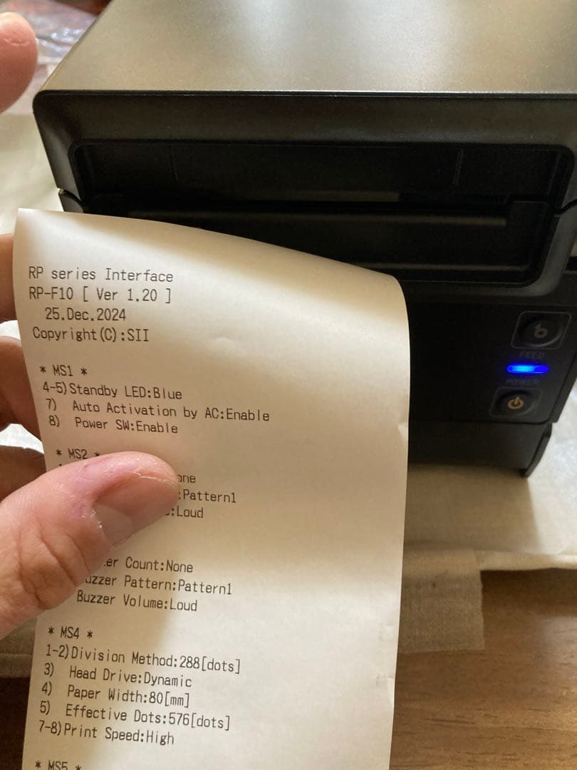 【ほぼ新品】SII RP-F10-K27J1-3 黒 サーマルプリンター