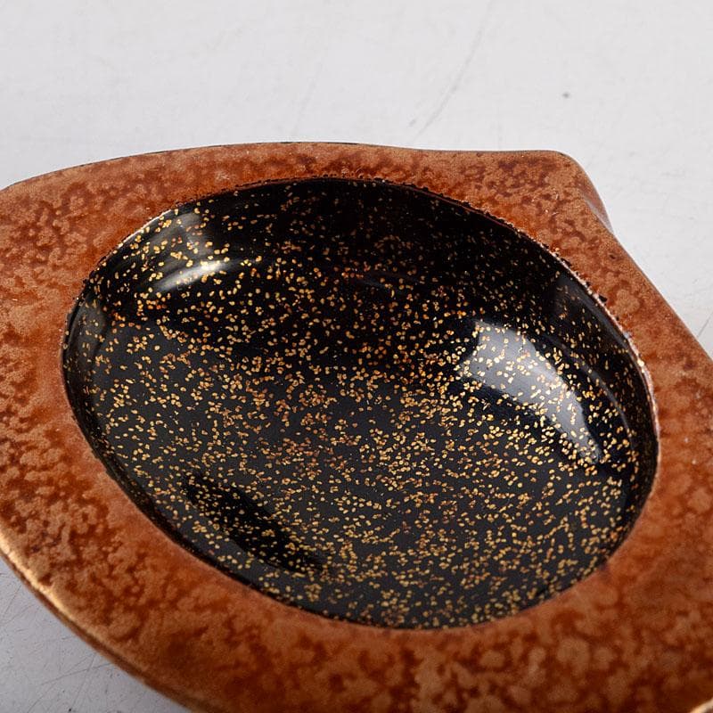 茶道具　輪島塗　江尻玄舟作　金蒔絵　蛤　香合　共箱　V　8832