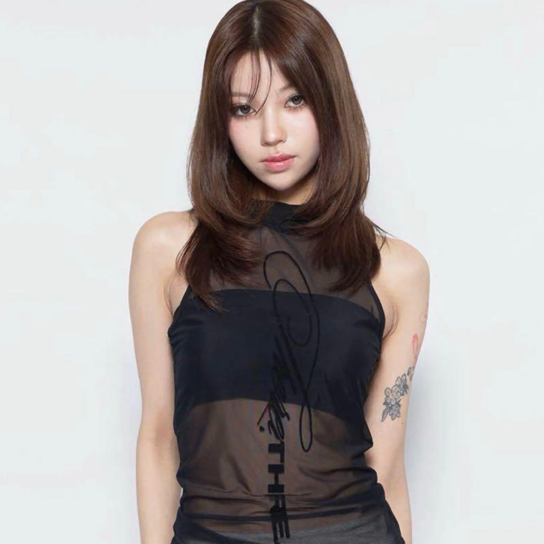 THEREDTHREAD S logo hoodie tank シズニルック