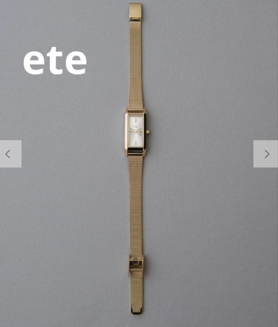 ete レクタングルフェイス メッシュベルト ウォッチ