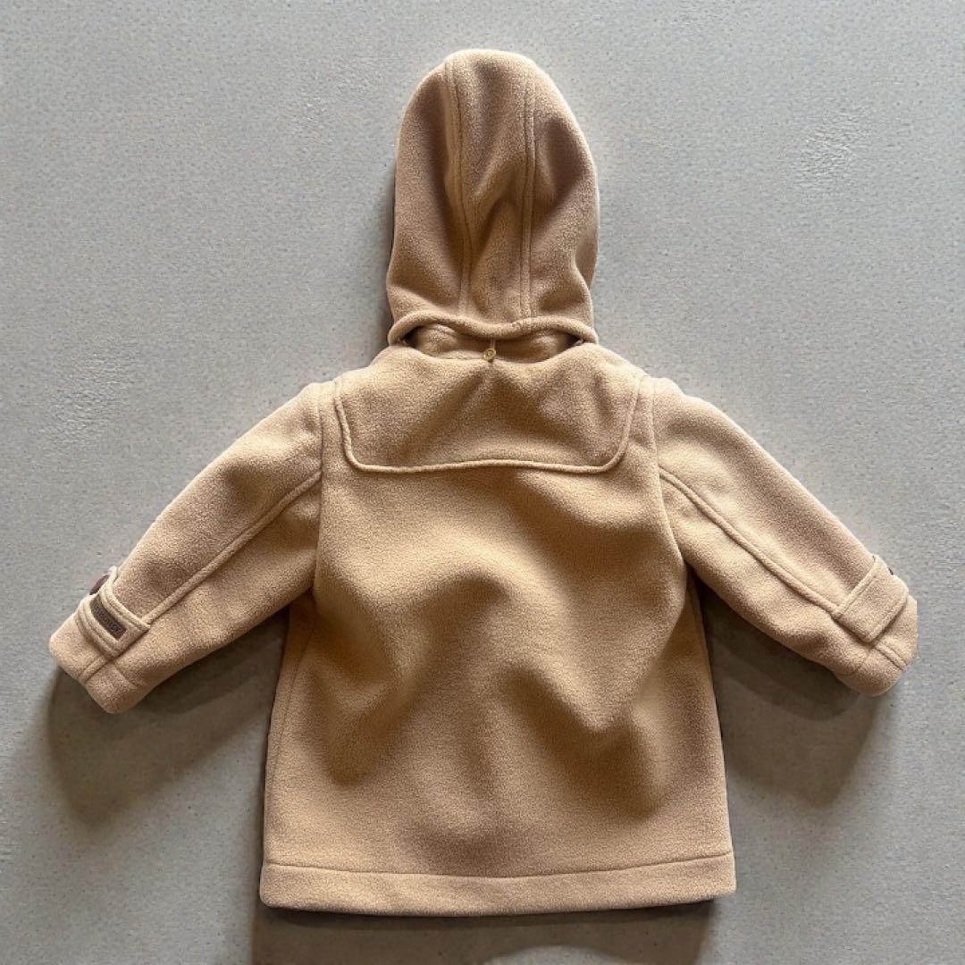 美品ミキハウスMIKIHOUSEフリースダッフルコート90cm男女兼用ベージュ