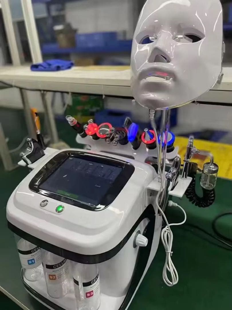 LEDフェイスマスク付きバブルハイドラフェイシャル/ ハイドラーマブレーション機