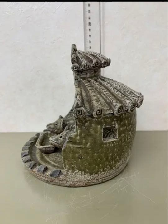 中国五代十国 耀州窯 养猪圈　骨董古美術品 唐物アンティーク江戸青磁コレクション