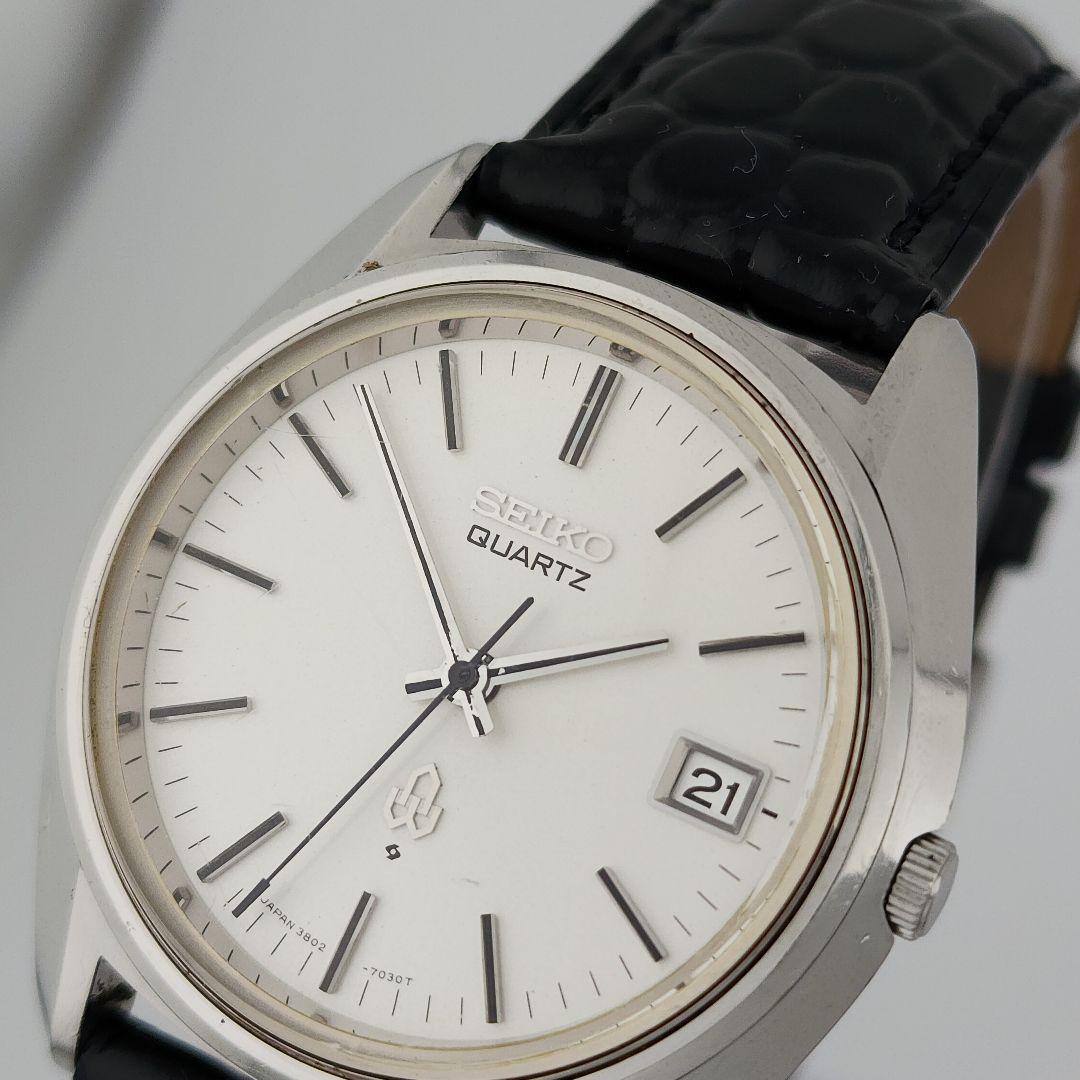 希少【稼働品】SEIKO クォーツ 腕時計 3803-7030 新品電池交換済