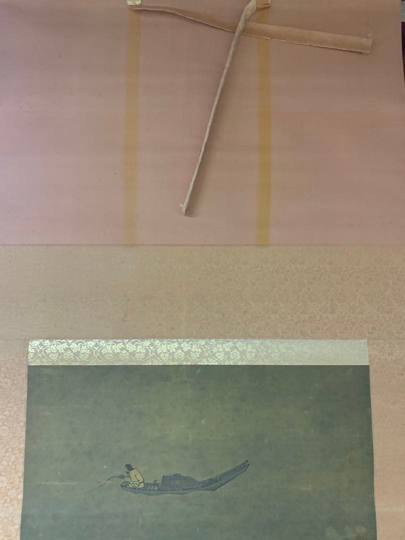 『7749』伝馬遠 寒江獨釣図 巧芸複製品 南宋 四大家 掛軸