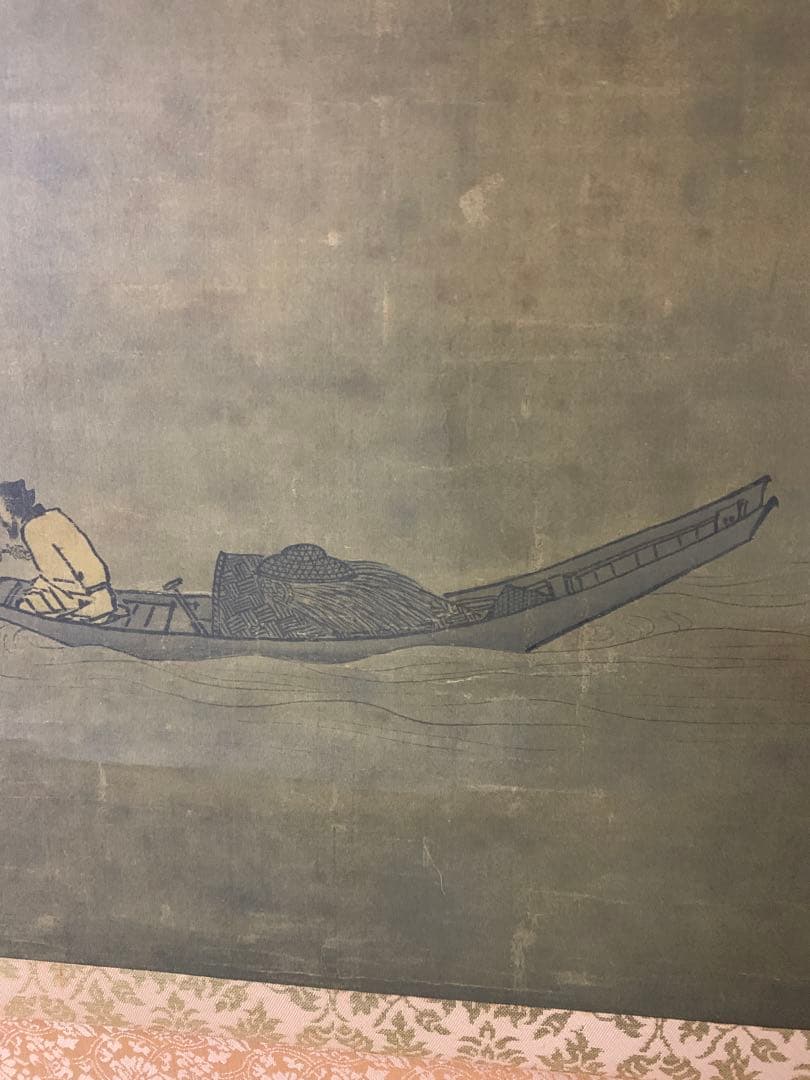 『7749』伝馬遠 寒江獨釣図 巧芸複製品 南宋 四大家 掛軸