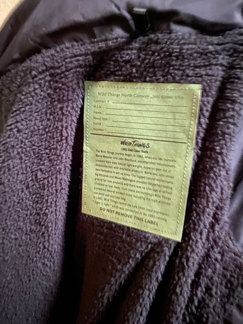 【公式オンライン完売サイズ！】WildThingsコールドウェザーパーカ25FW