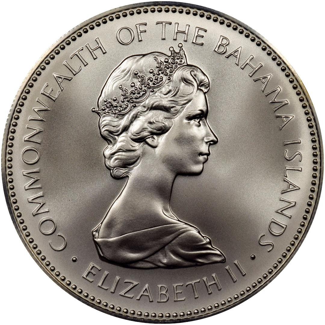 NGC高鑑定★1971年旧イギリス領バハマ2ドルプルーフ記念銀貨★PF67UC