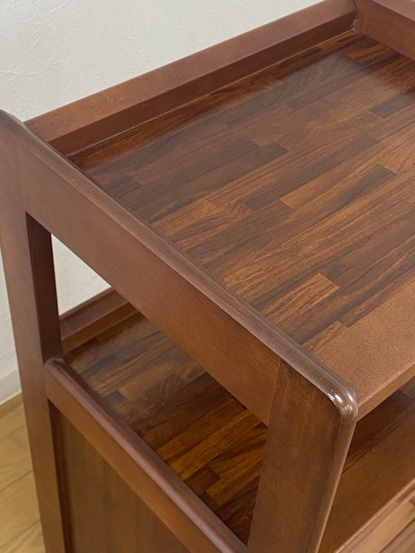 程度良 カリモク 収納 整理 棚 コンソール 電話台 飾り棚