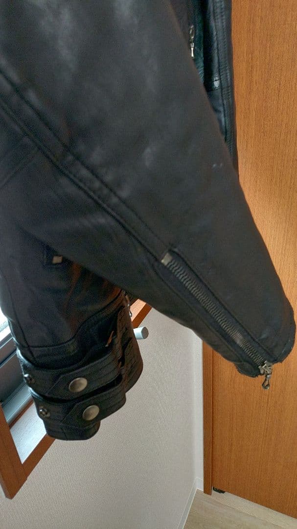 SHELLAC シェラック 総裏ファーレザーライダースジャケット サイズ46