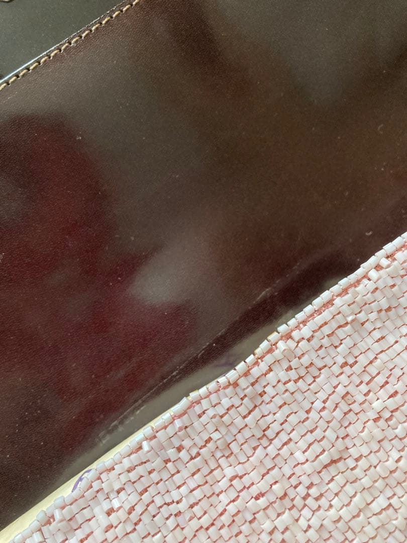 FENDI フェンディ バゲットバッグ 未使用 ピンク ビーズ刺繍 マンマバッグ