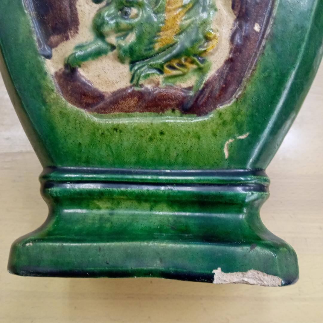 花台　唐三彩　象