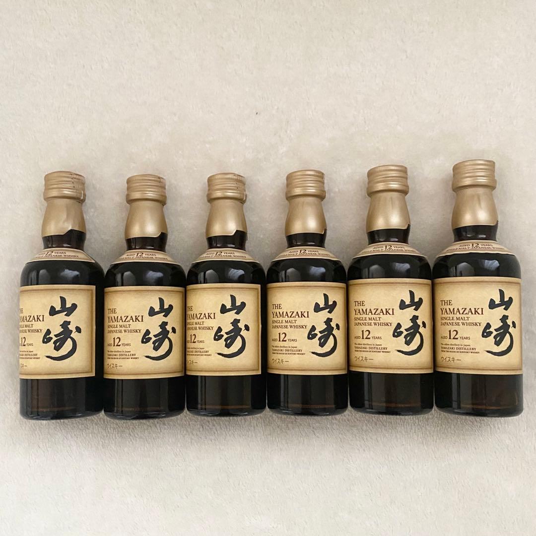 サントリー 山崎 12年 ウイスキー モルト ミニボトル 6本セット