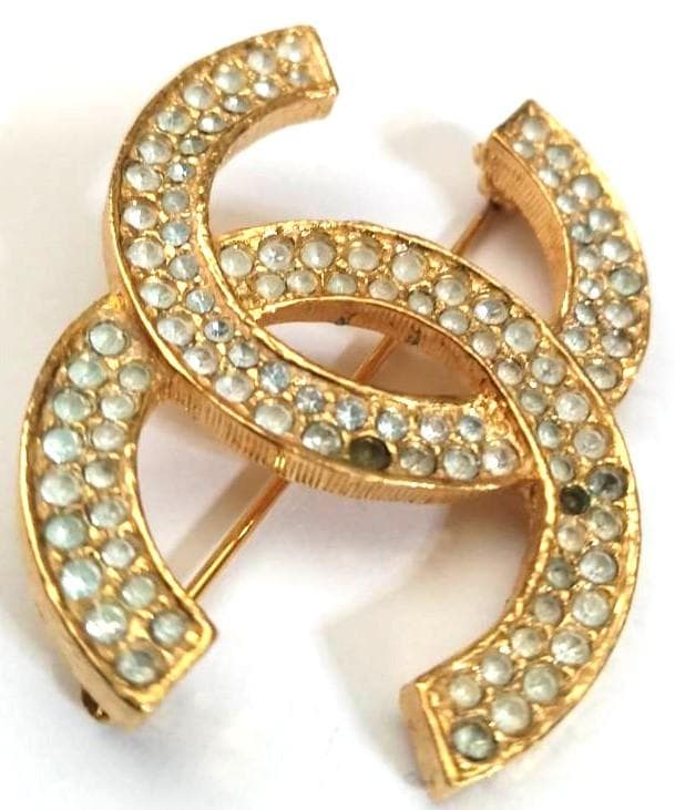 CHANEL ココマーク ラインストーン ヴィンテージ ブローチ