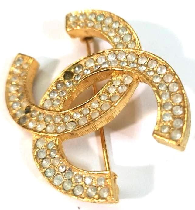 CHANEL ココマーク ラインストーン ヴィンテージ ブローチ