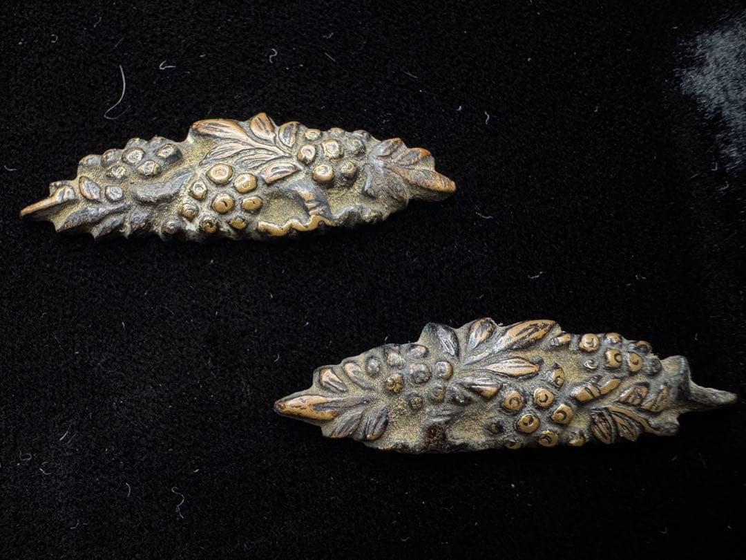 目貫 南天図 赤銅 無銘 日本刀 刀装具 骨董 古美術 江戸期