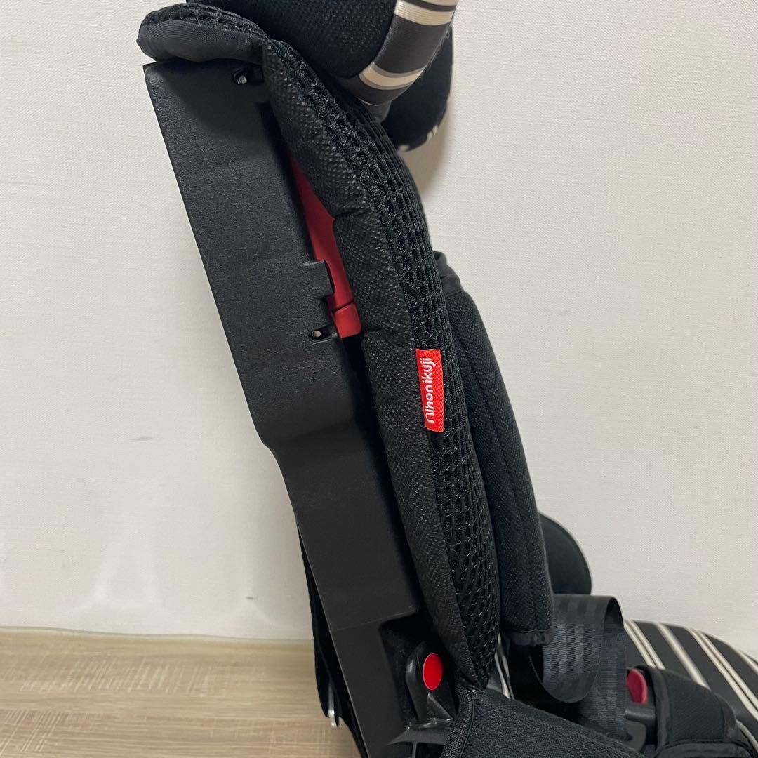 ★美品★ 日本育児 トラベルベストECプラス ブラック × ボーダー